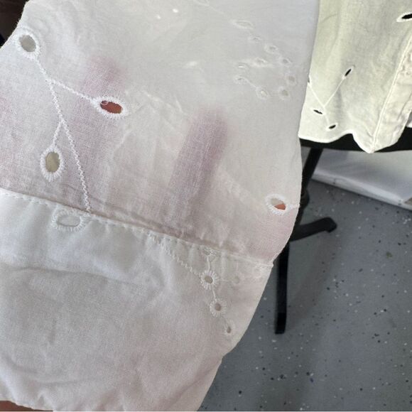 A new day 100% Cotton Eyelet Long Sleeve Button-Down Shirt - EUC - Picture 12 of 15